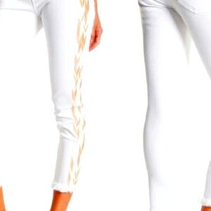Adriano Goldschmidt White, Stilt, Crop Jean Size 26